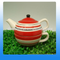 Fashionable design ceramic tea pot with cup for wholesale